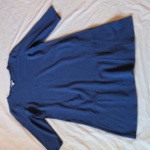 J Jill Ponte Blue Lagenlook Dress Size Medium